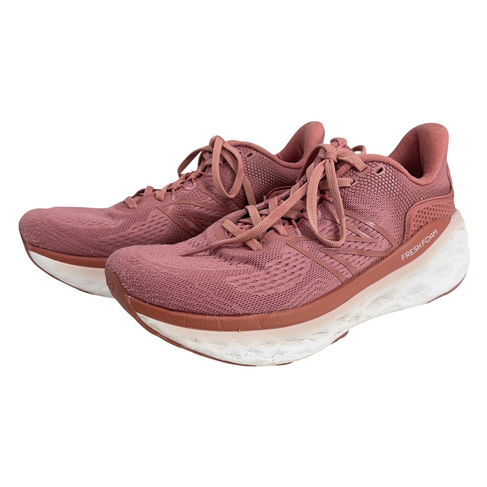 New Balance Womens Fresh Foam More v3 Running Shoes Pink Henna White 9